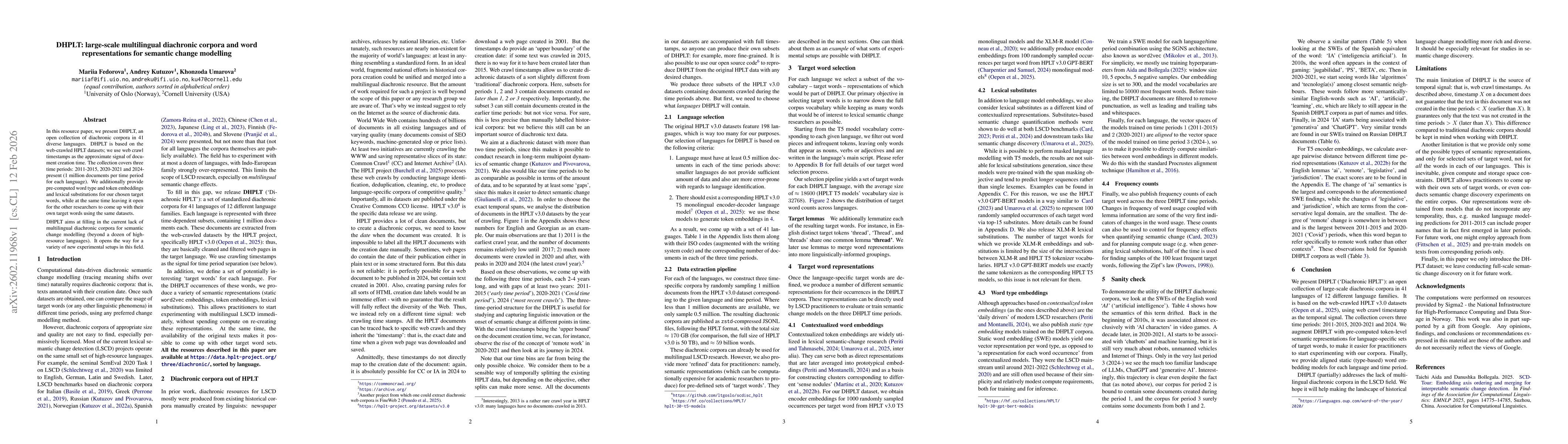 Thumbnail for DHPLT: large-scale multilingual diachronic corpora and word representations for semantic change modelling