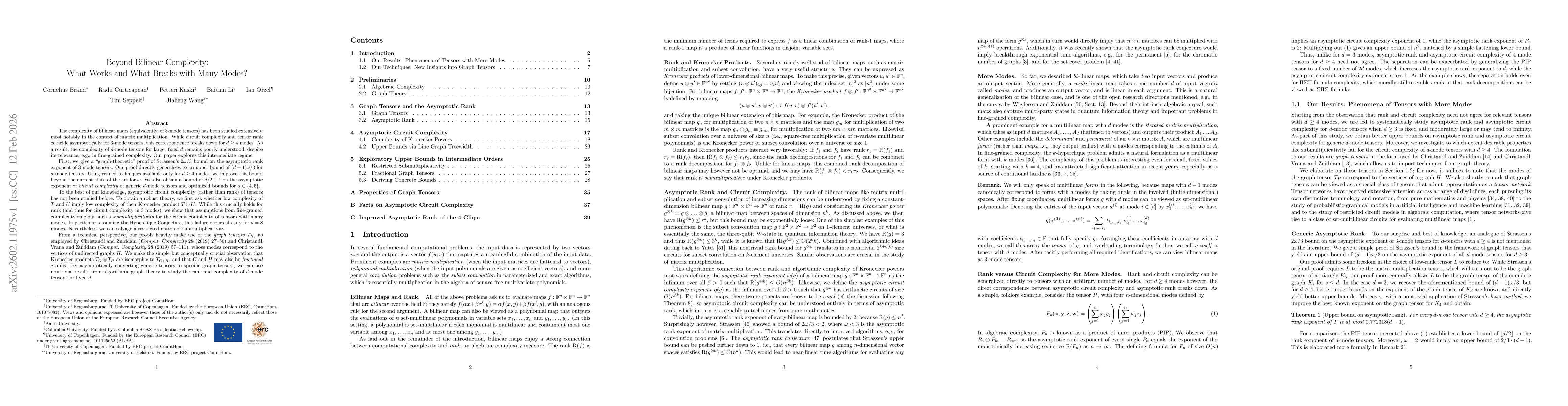 Thumbnail for Beyond Bilinear Complexity: What Works and What Breaks with Many Modes?