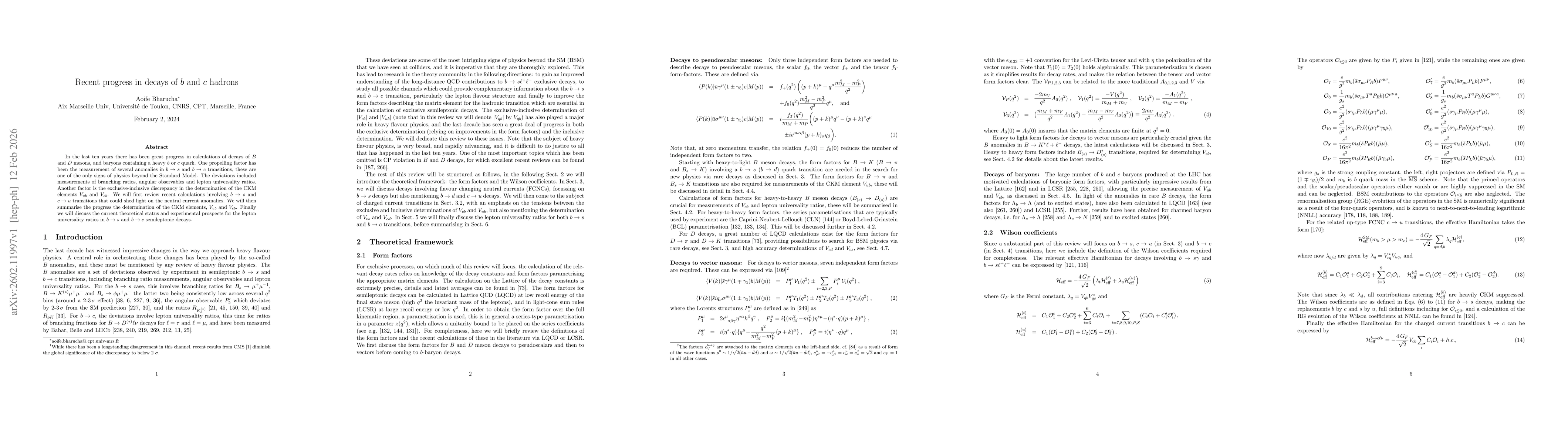 Thumbnail for Recent progress in decays of $b$ and $c$ hadrons