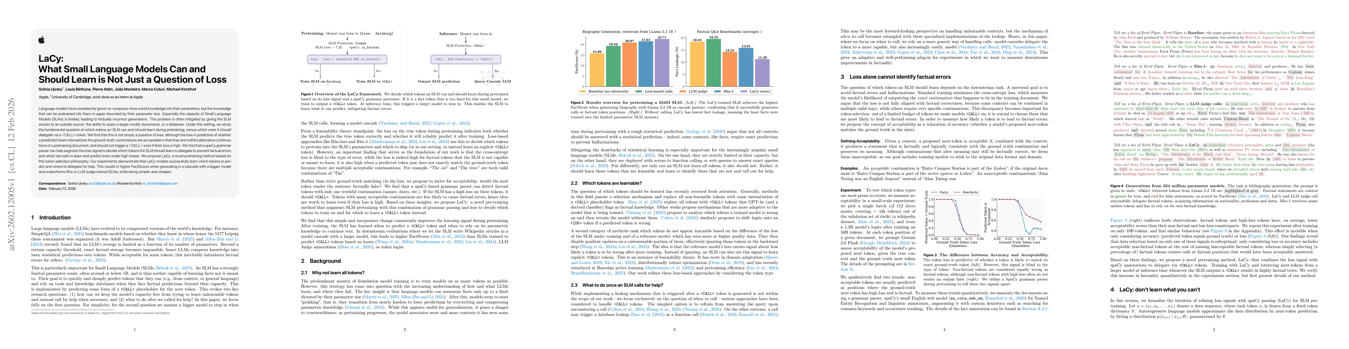 Thumbnail for LaCy: What Small Language Models Can and Should Learn is Not Just a Question of Loss