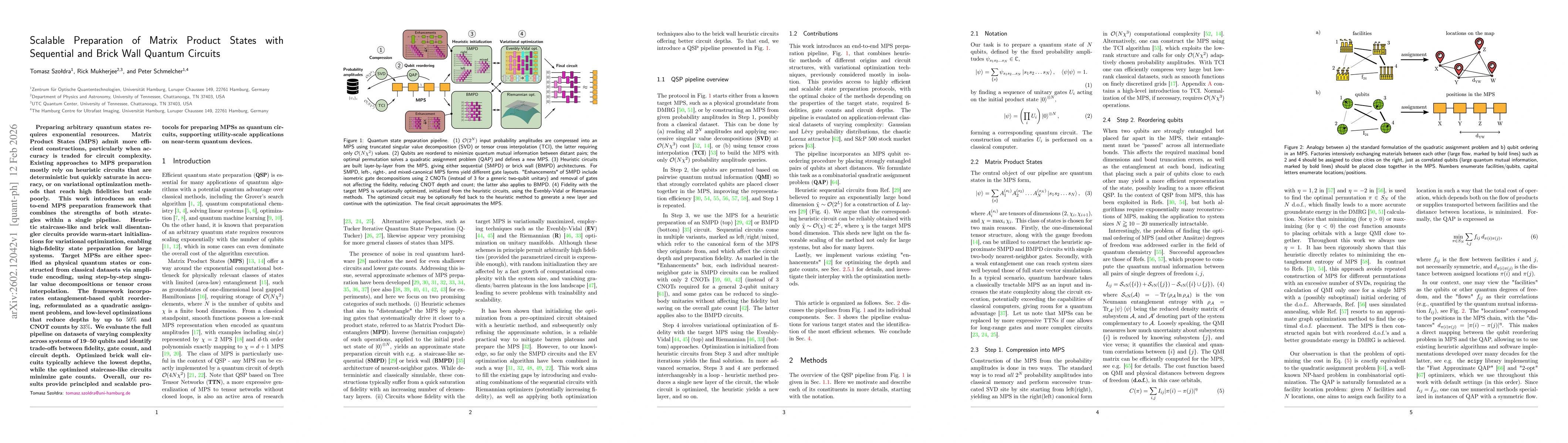 Thumbnail for Scalable Preparation of Matrix Product States with Sequential and Brick Wall Quantum Circuits