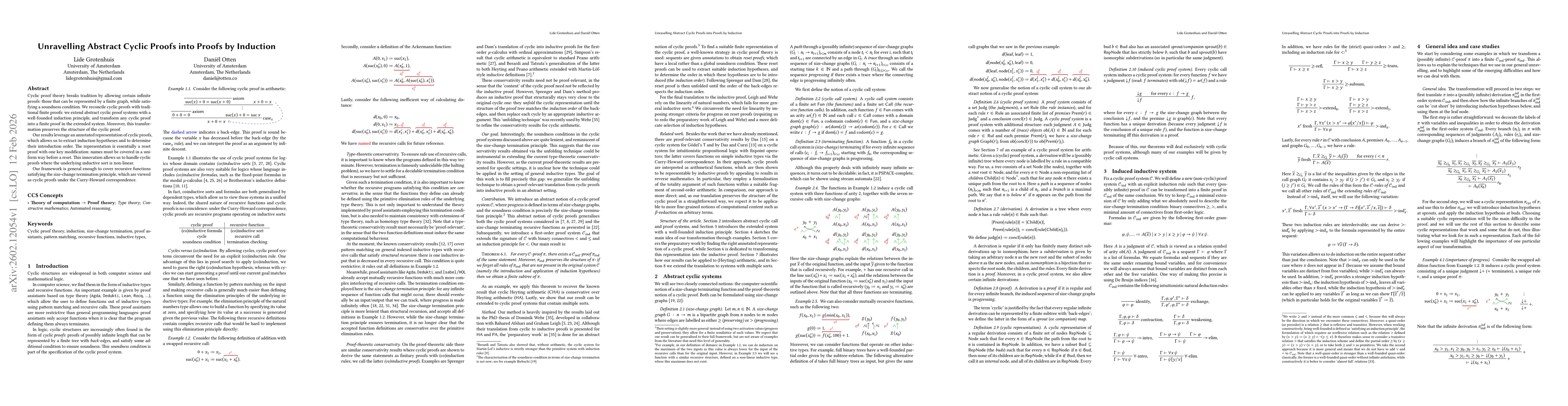 Thumbnail for Unravelling Abstract Cyclic Proofs into Proofs by Induction