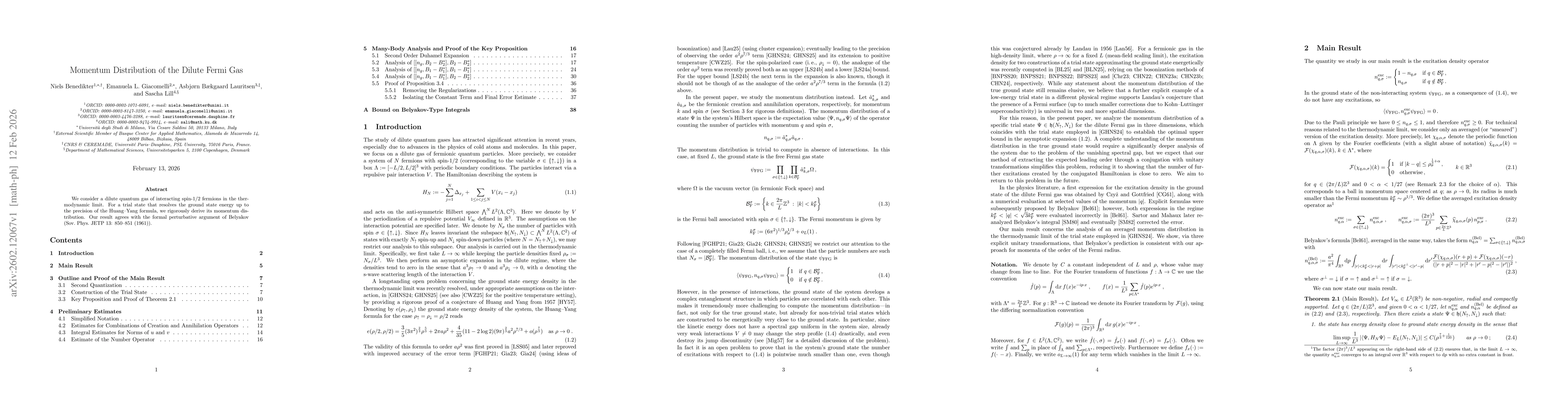 Thumbnail for Momentum Distribution of the Dilute Fermi Gas