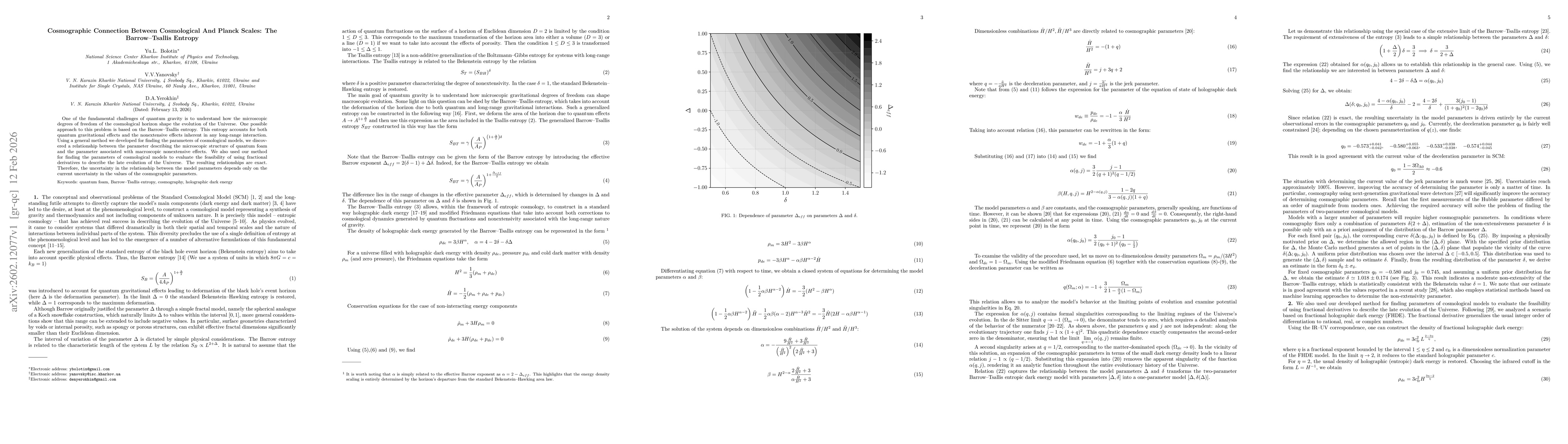 Thumbnail for Cosmographic Connection Between Cosmological And Planck Scales: The Barrow-Tsallis Entropy