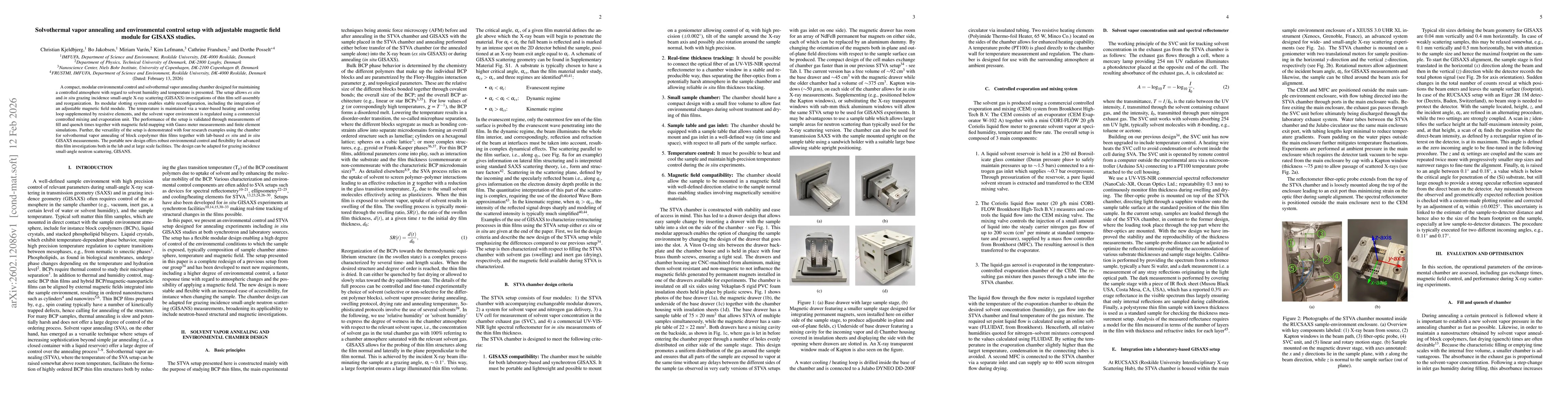 Thumbnail for Solvothermal vapor annealing and environmental control setup with adjustable magnetic field module for GISAXS studies