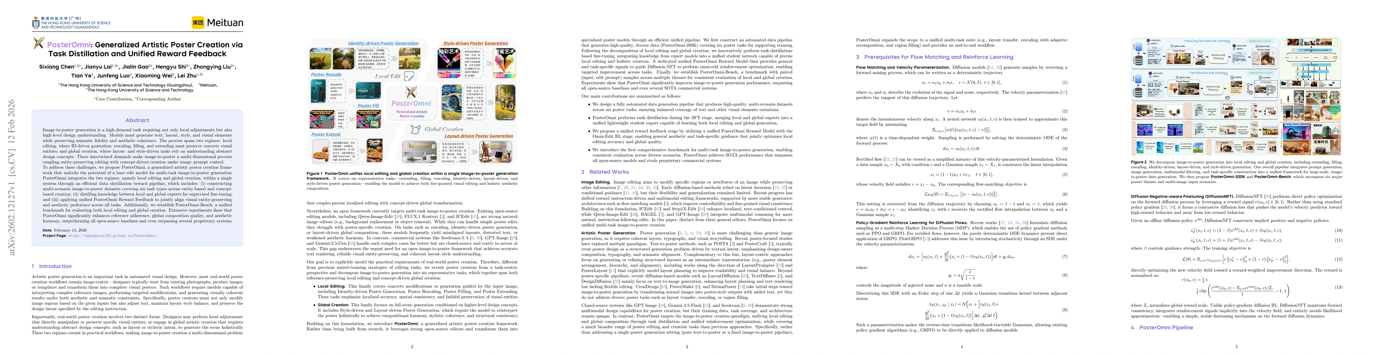 Thumbnail for PosterOmni: Generalized Artistic Poster Creation via Task Distillation and Unified Reward Feedback