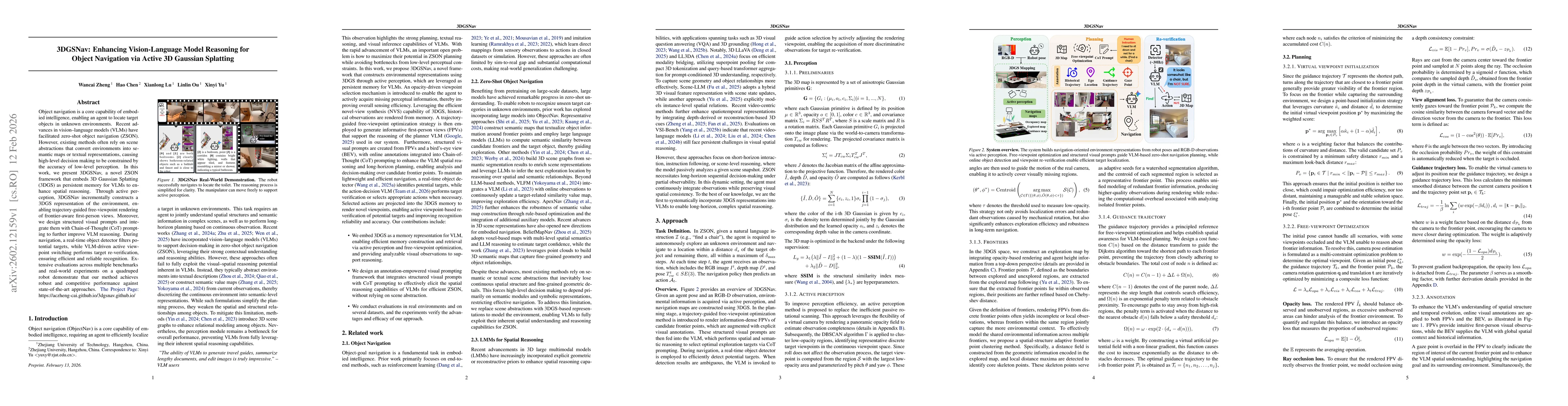 Thumbnail for 3DGSNav: Enhancing Vision-Language Model Reasoning for Object Navigation via Active 3D Gaussian Splatting