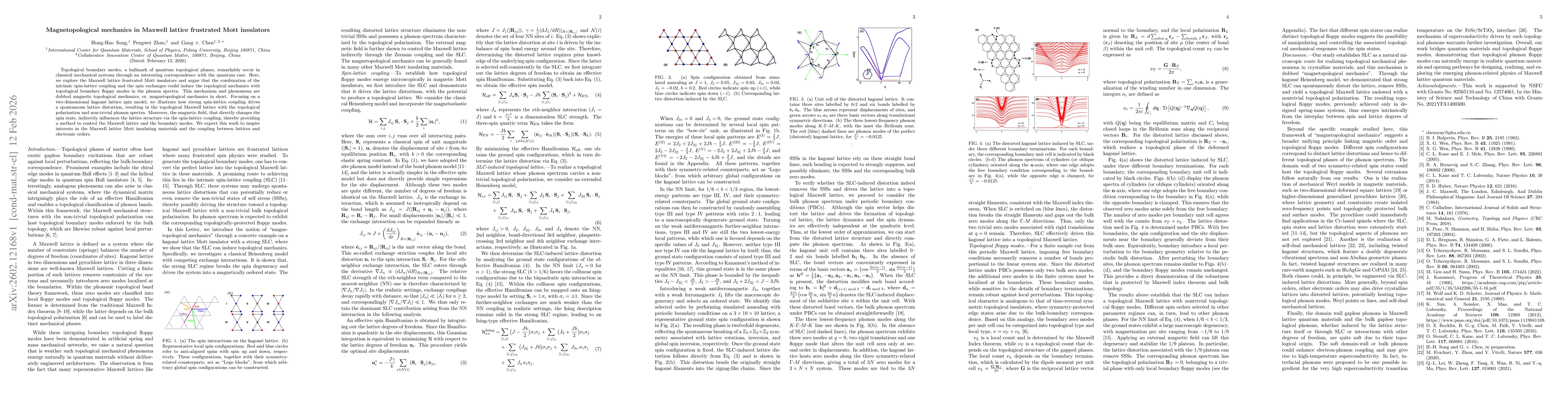 Thumbnail for Magnetopological mechanics in Maxwell lattice frustrated Mott insulators