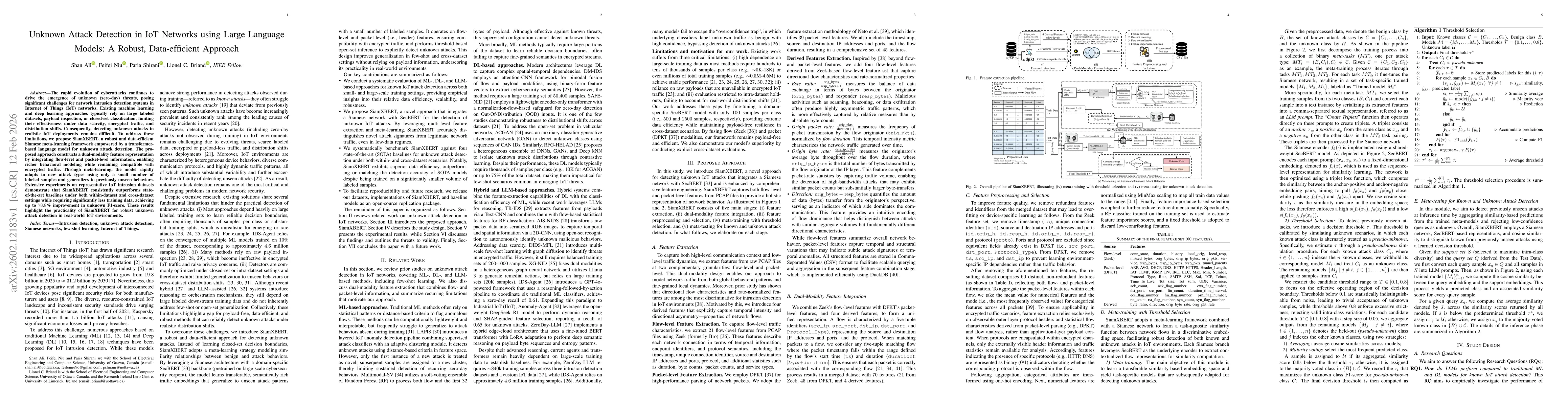 Thumbnail for Unknown Attack Detection in IoT Networks using Large Language Models: A Robust, Data-efficient Approach