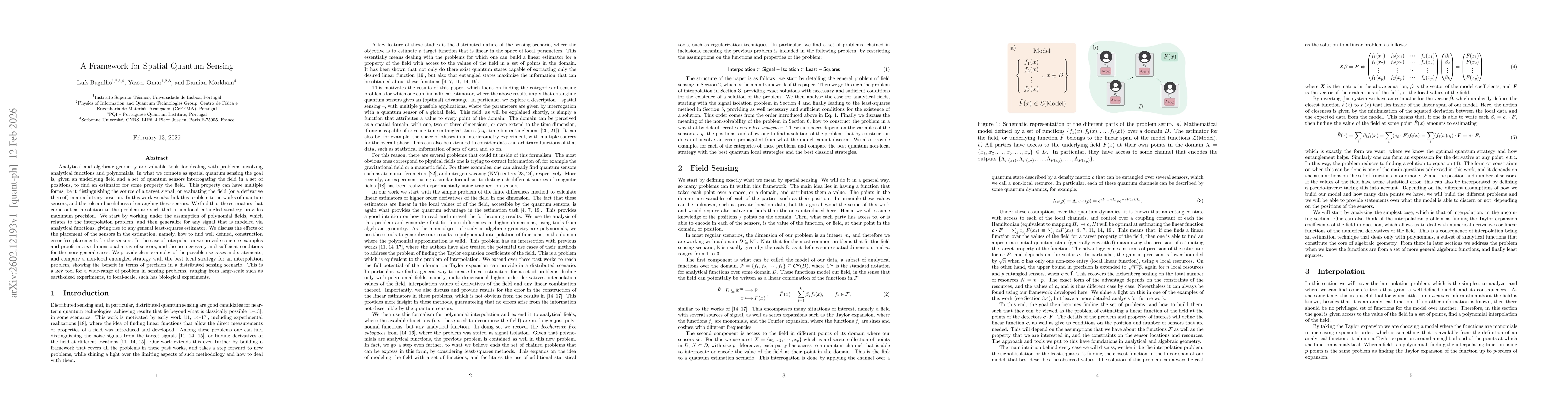 Thumbnail for A Framework for Spatial Quantum Sensing
