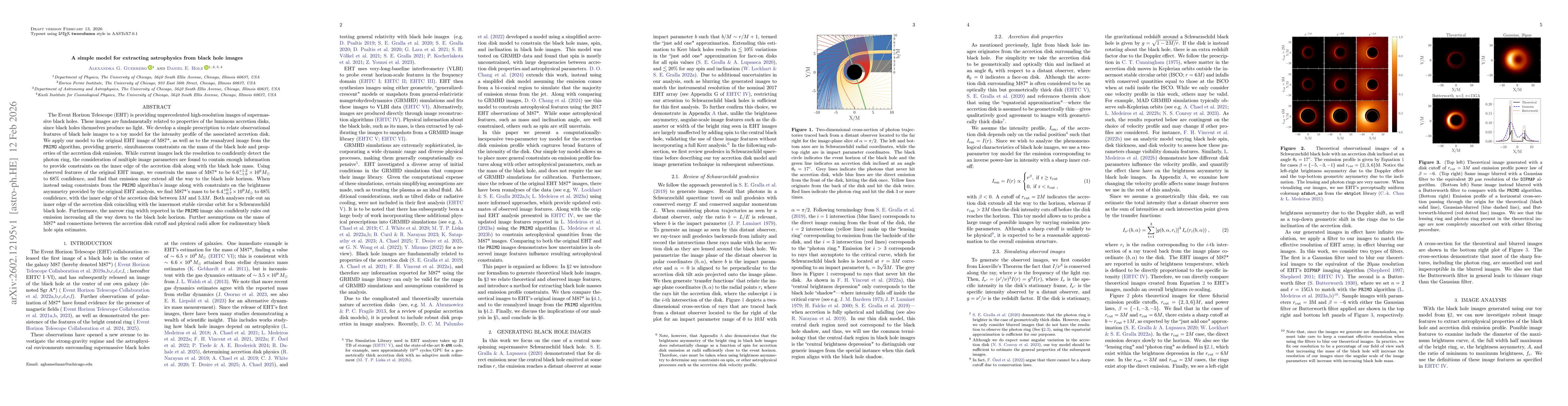 Thumbnail for A simple model for extracting astrophysics from black hole images