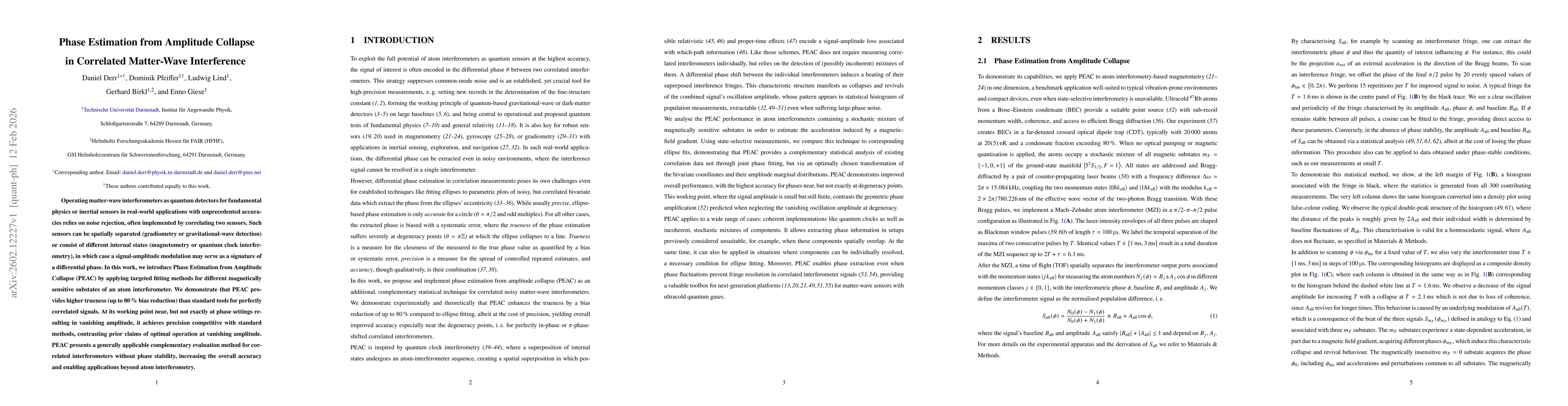 Thumbnail for Phase Estimation from Amplitude Collapse in Correlated Matter-Wave Interference