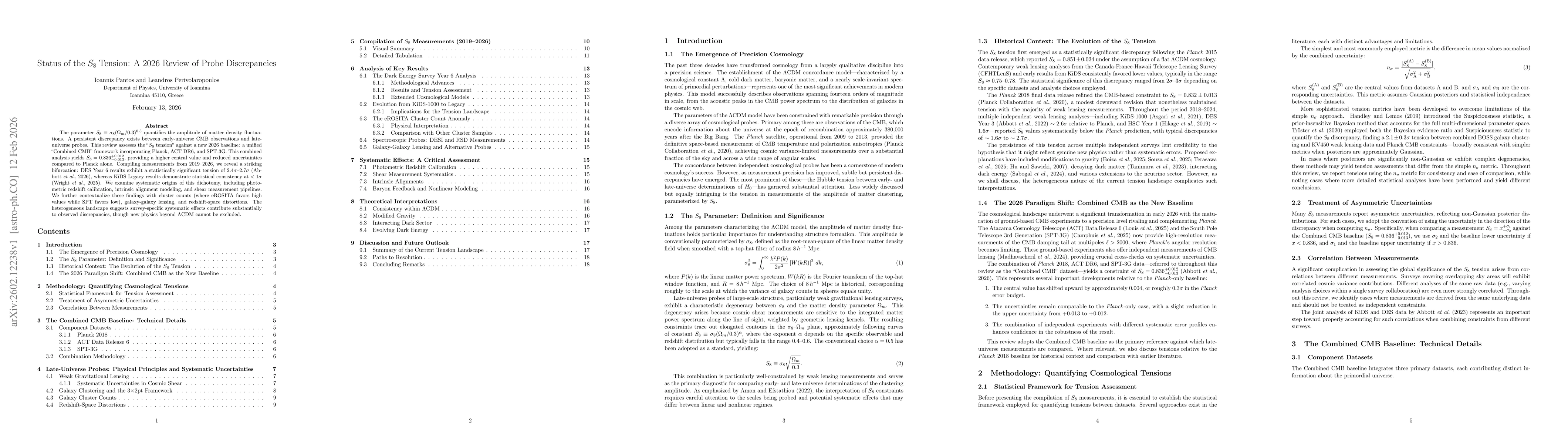 Thumbnail for Status of the $S_8$ Tension: A 2026 Review of Probe Discrepancies