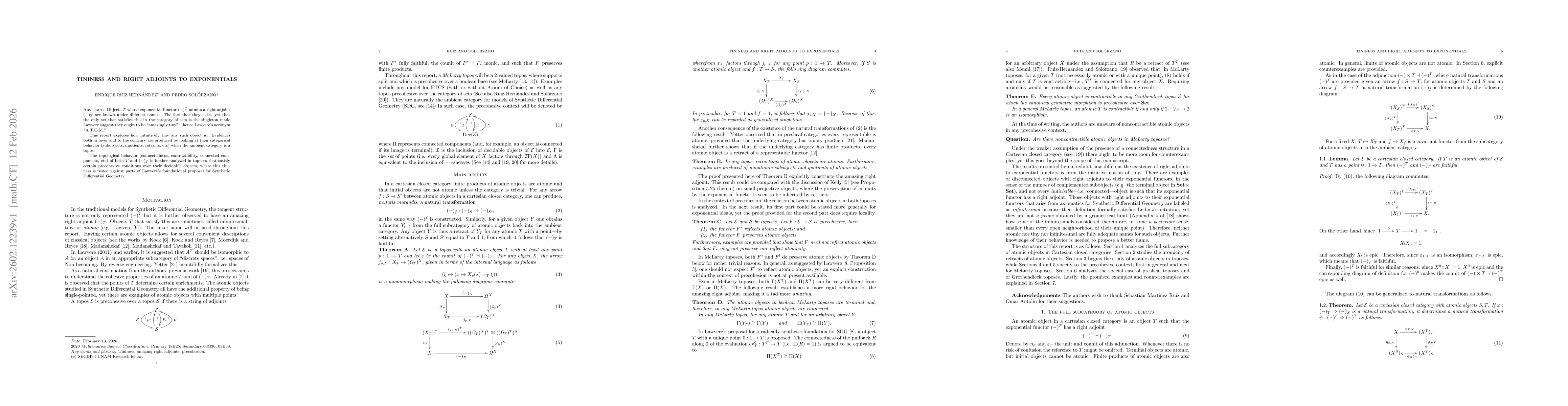 Thumbnail for Tininess and right adjoints to exponentials