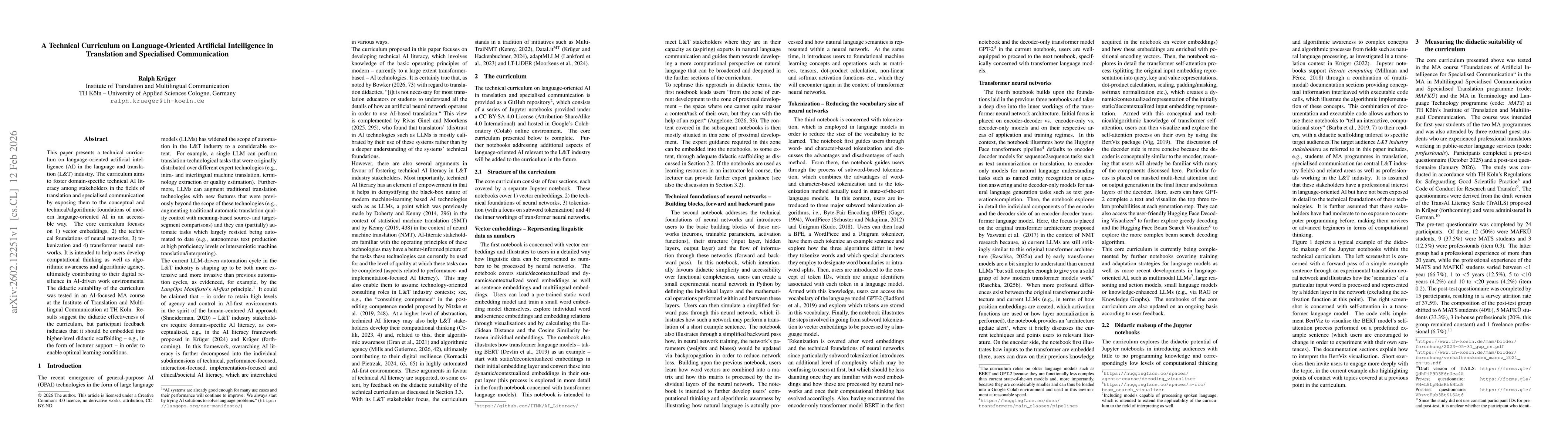 Thumbnail for A technical curriculum on language-oriented artificial intelligence in translation and specialised communication
