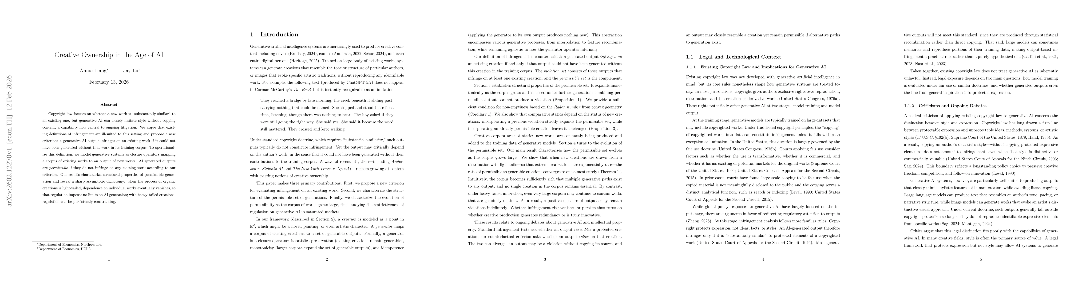 Thumbnail for Creative Ownership in the Age of AI