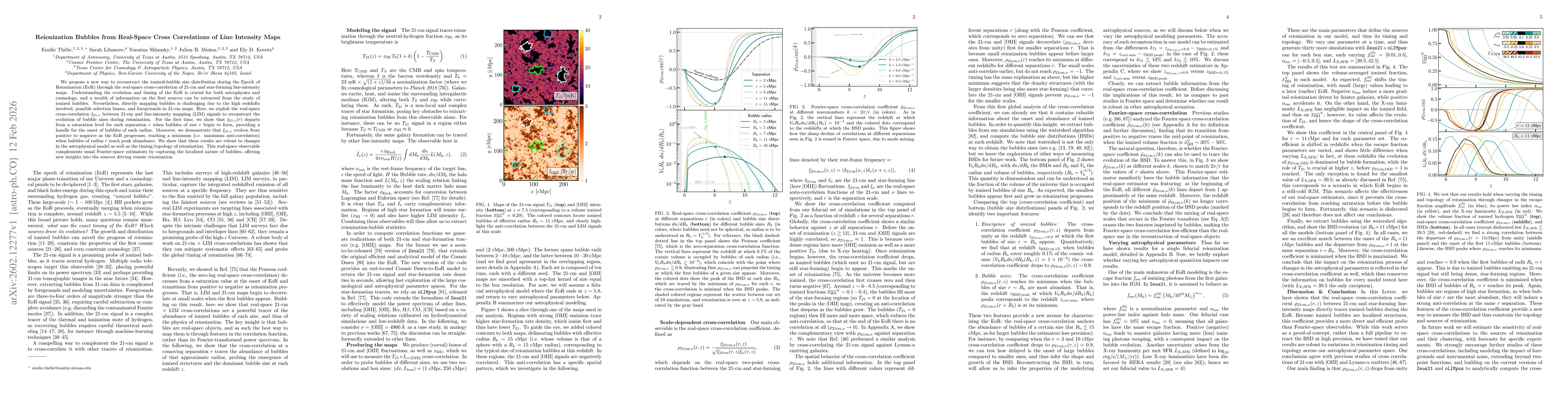 Thumbnail for Reionization Bubbles from Real-Space Cross Correlations of Line Intensity Maps