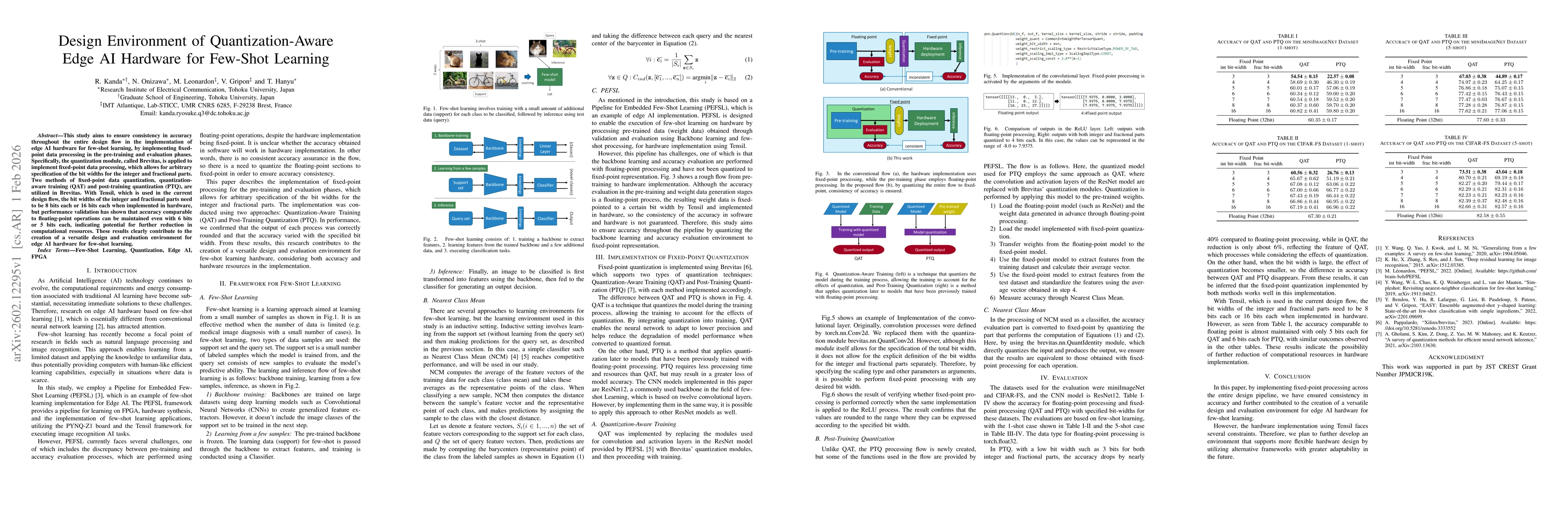 Thumbnail for Design Environment of Quantization-Aware Edge AI Hardware for Few-Shot Learning