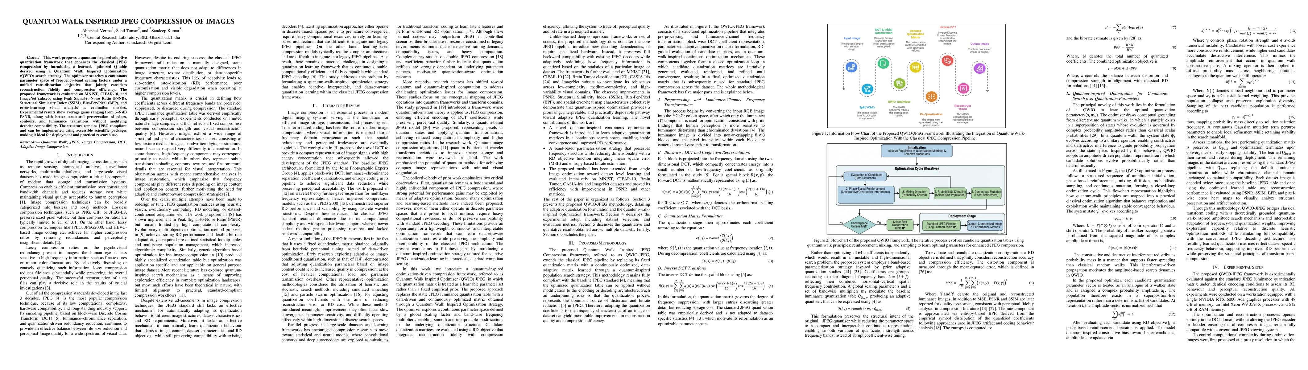 Thumbnail for Quantum walk inspired JPEG compression of images