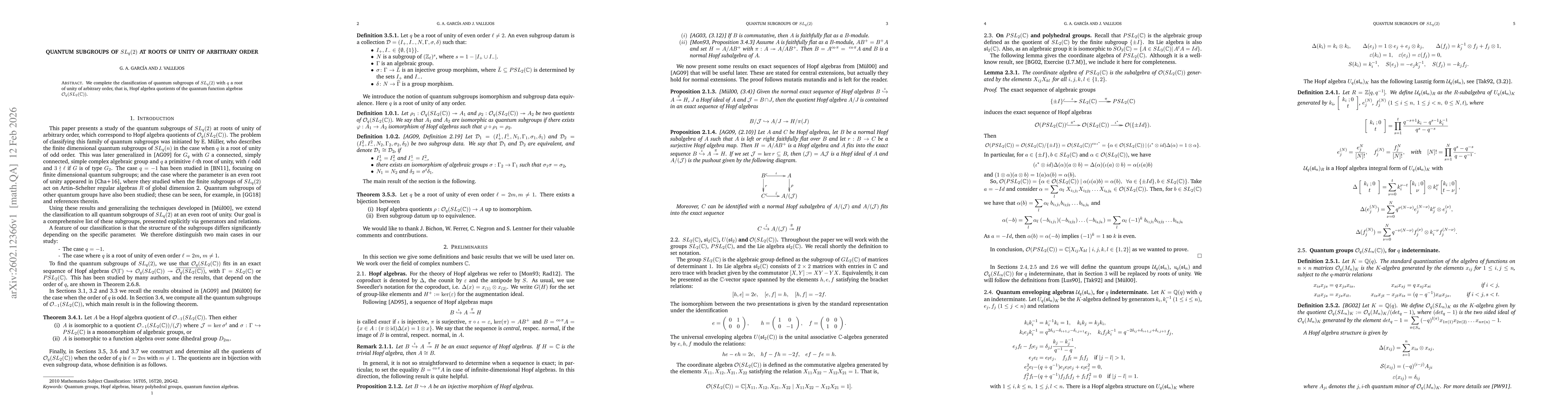 Thumbnail for Quantum subgroups of $SL_q(2)$ at roots of unity of arbitrary order