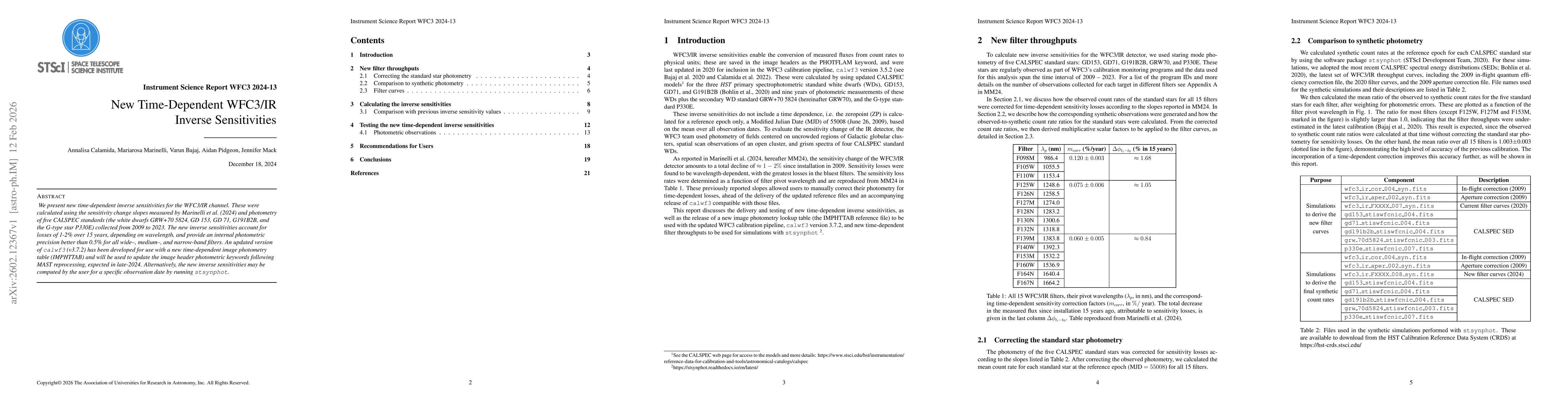 Thumbnail for New Time-Dependent WFC3/IR Inverse Sensitivities