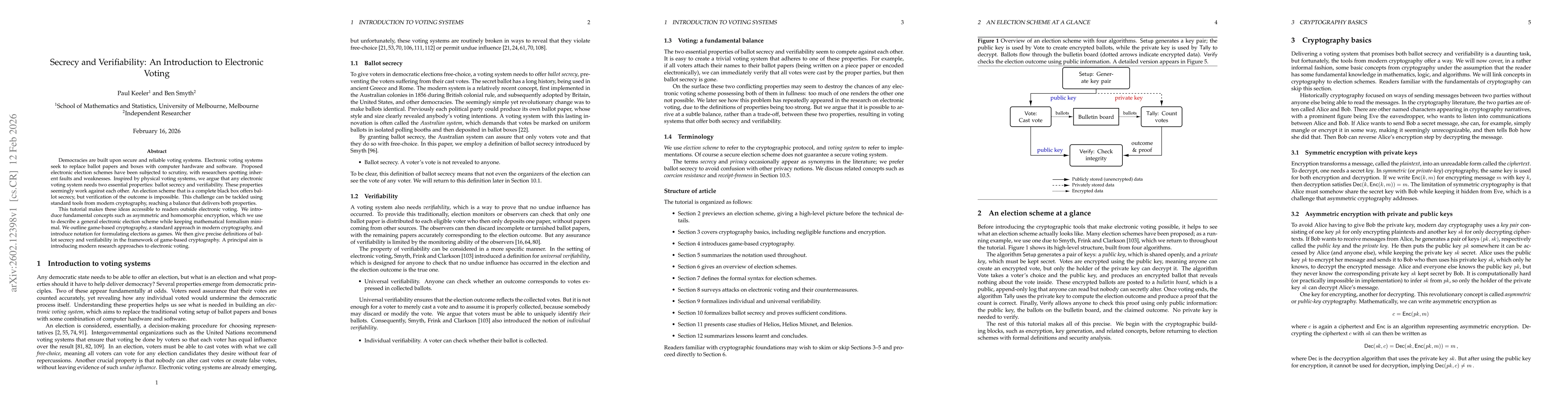 Thumbnail for Secrecy and Verifiability: An Introduction to Electronic Voting