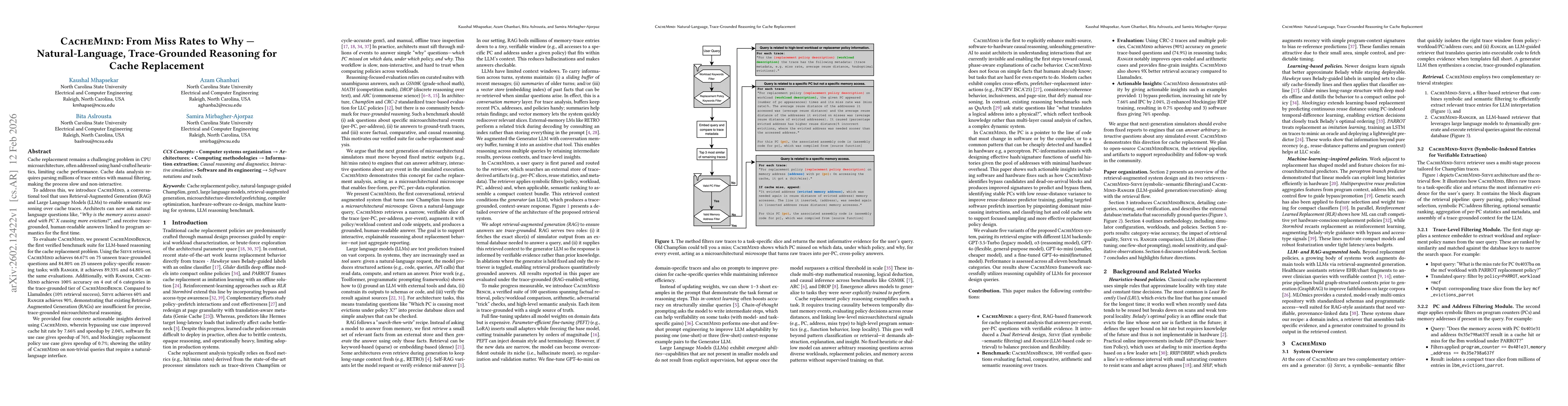 Thumbnail for CacheMind: From Miss Rates to Why -- Natural-Language, Trace-Grounded Reasoning for Cache Replacement