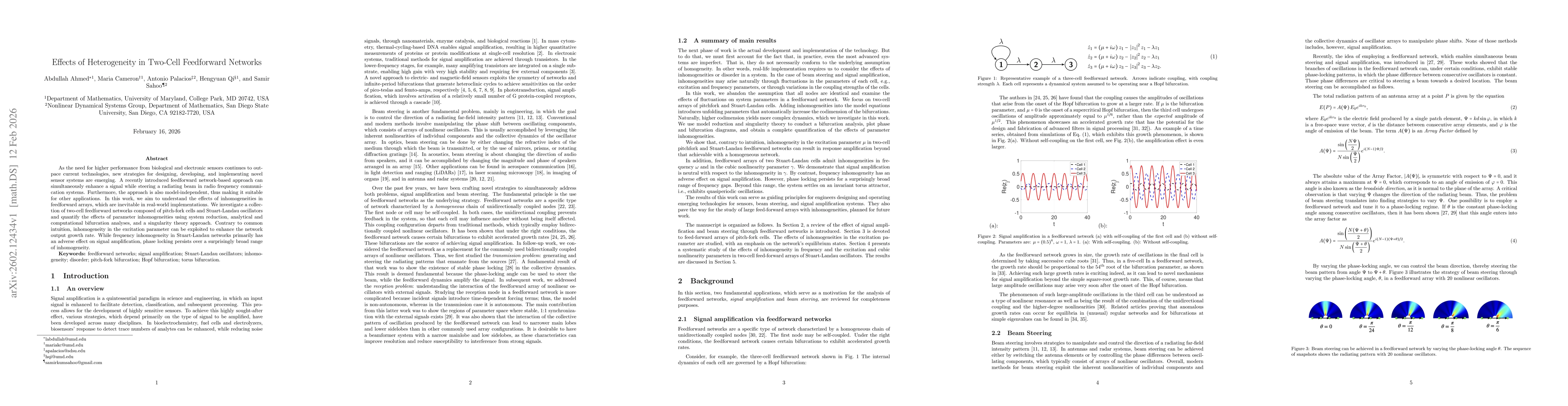 Thumbnail for Effects of Heterogeneity in Two-Cell Feedforward Networks