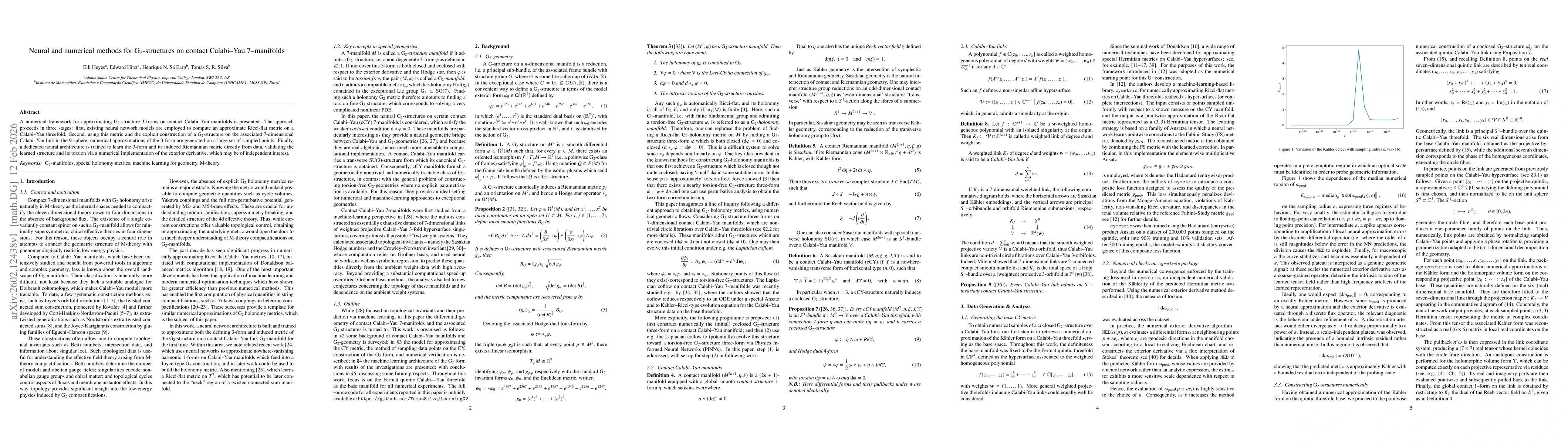 Thumbnail for Neural and numerical methods for $\mathrm{G}_2$-structures on contact Calabi-Yau 7-manifolds