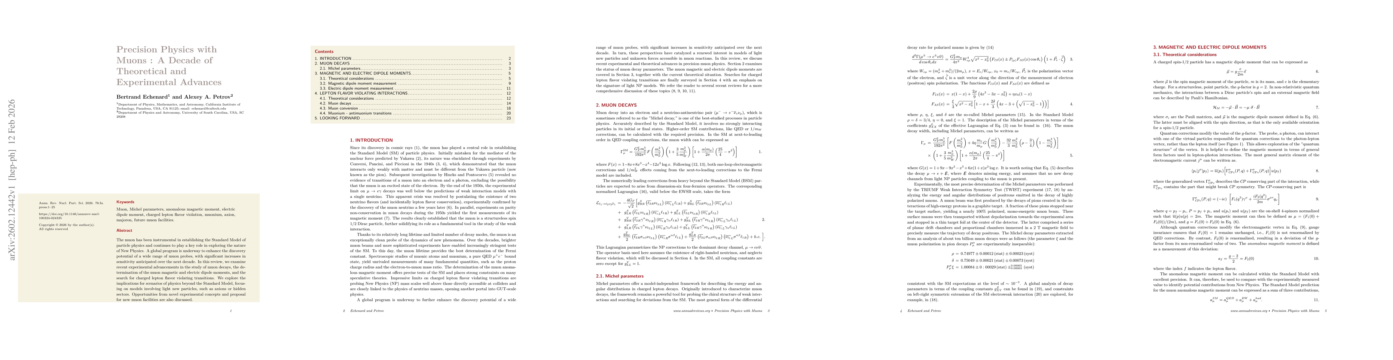 Thumbnail for Precision Physics with Muons : A Decade of Theoretical and Experimental Advances