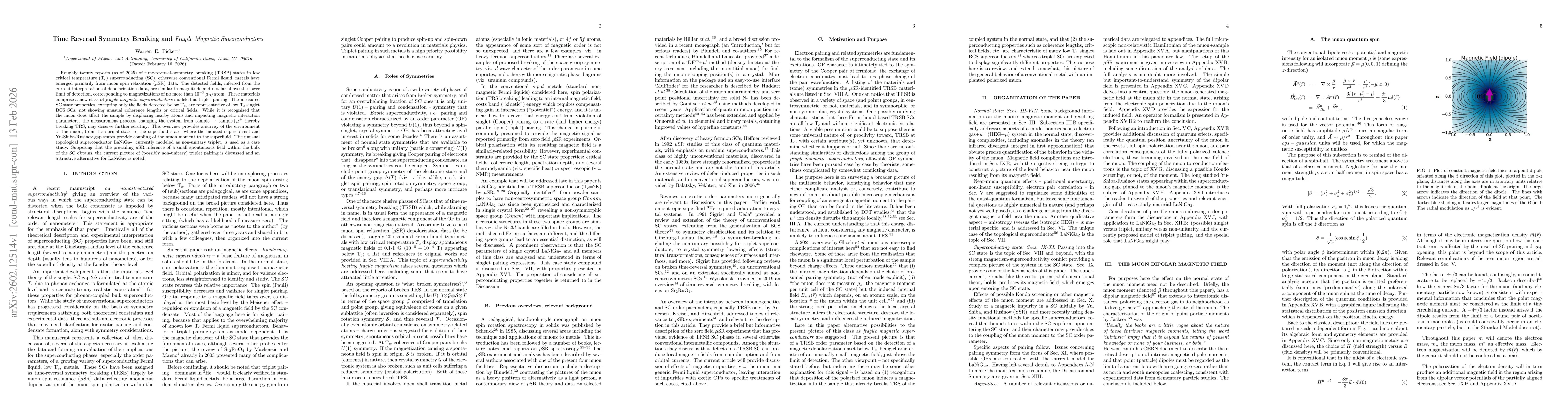 Thumbnail for Time Reversal Symmetry Breaking and {\it Fragile Magnetic Superconductors}