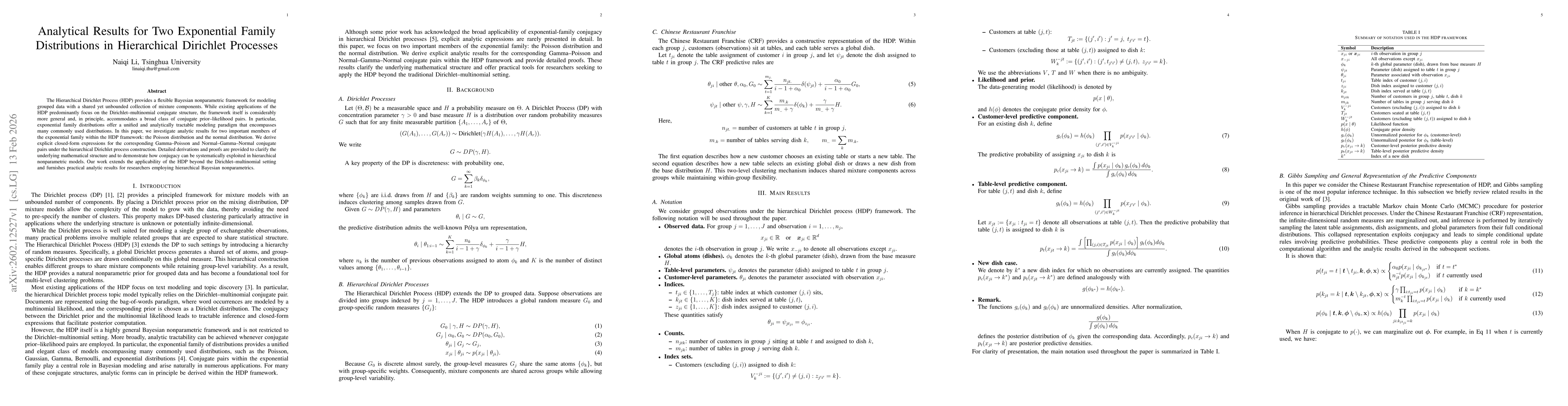 Thumbnail for Analytical Results for Two Exponential Family Distributions in Hierarchical Dirichlet Processes