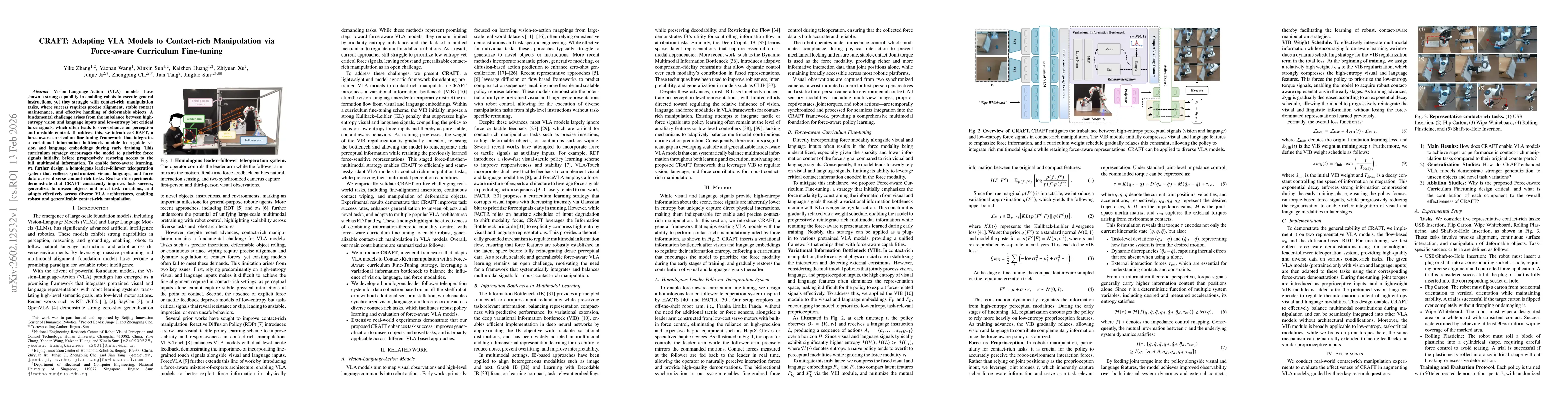 Thumbnail for CRAFT: Adapting VLA Models to Contact-rich Manipulation via Force-aware Curriculum Fine-tuning