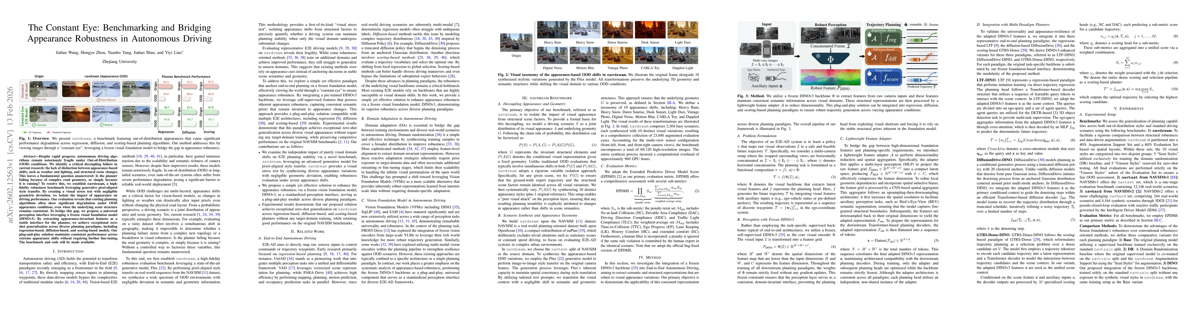Thumbnail for The Constant Eye: Benchmarking and Bridging Appearance Robustness in Autonomous Driving