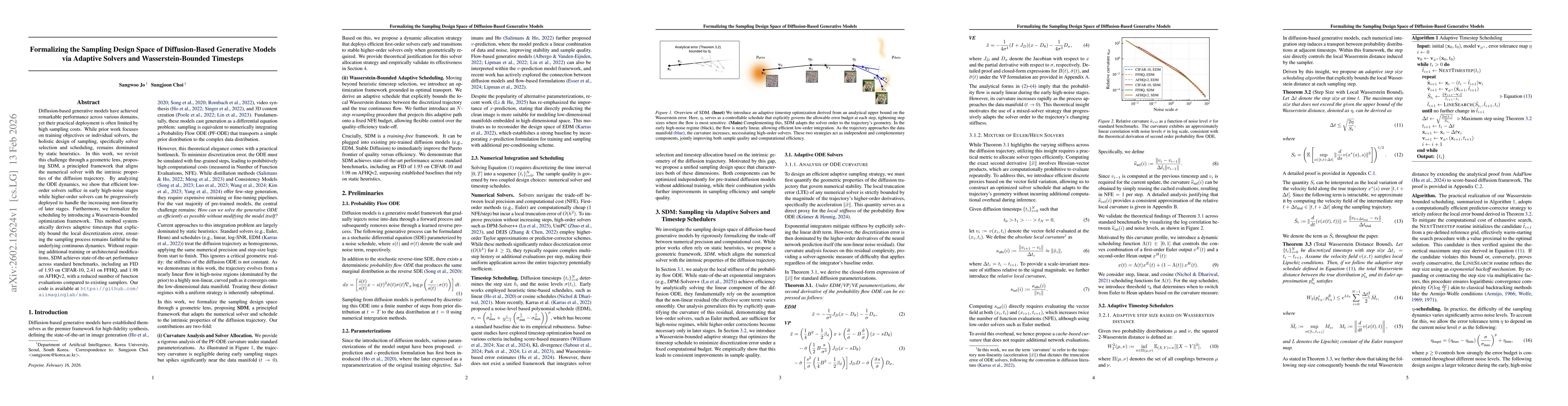 Thumbnail for Formalizing the Sampling Design Space of Diffusion-Based Generative Models via Adaptive Solvers and Wasserstein-Bounded Timesteps