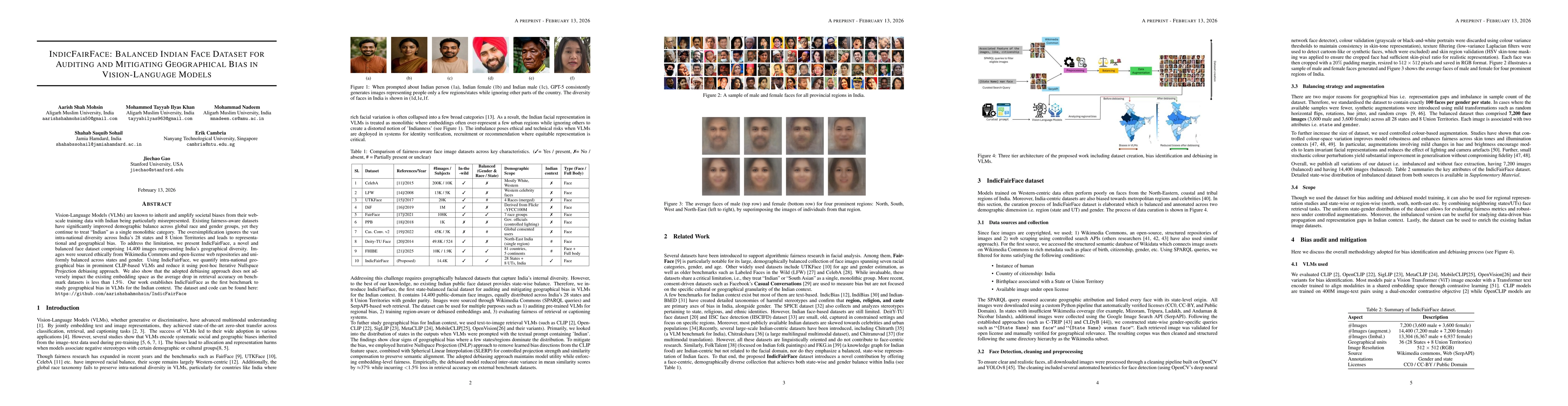 Thumbnail for IndicFairFace: Balanced Indian Face Dataset for Auditing and Mitigating Geographical Bias in Vision-Language Models