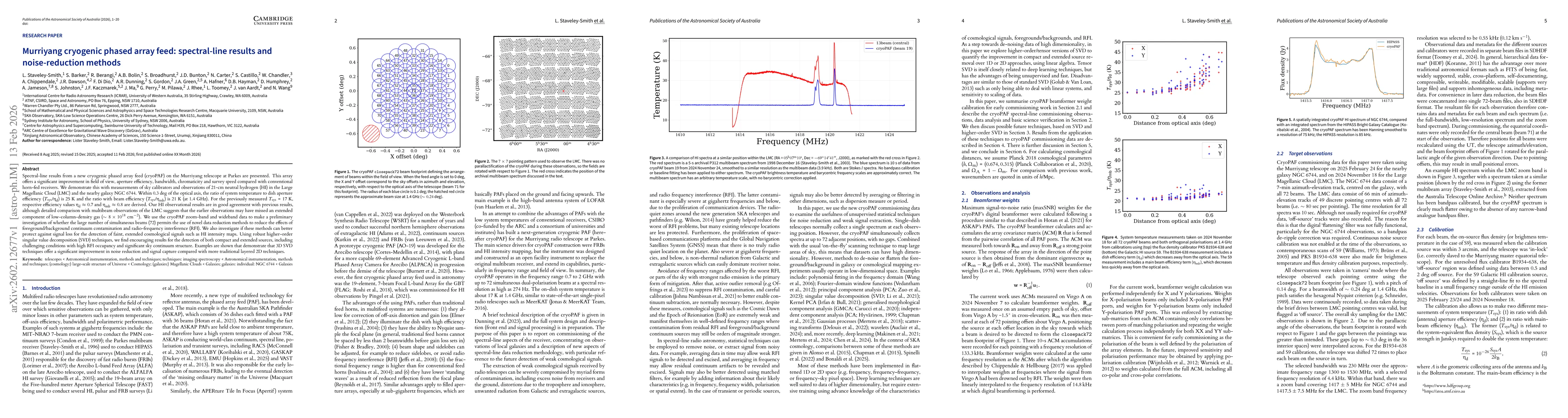 Thumbnail for Murriyang cryogenic phased array feed: spectral-line results and noise-reduction methods