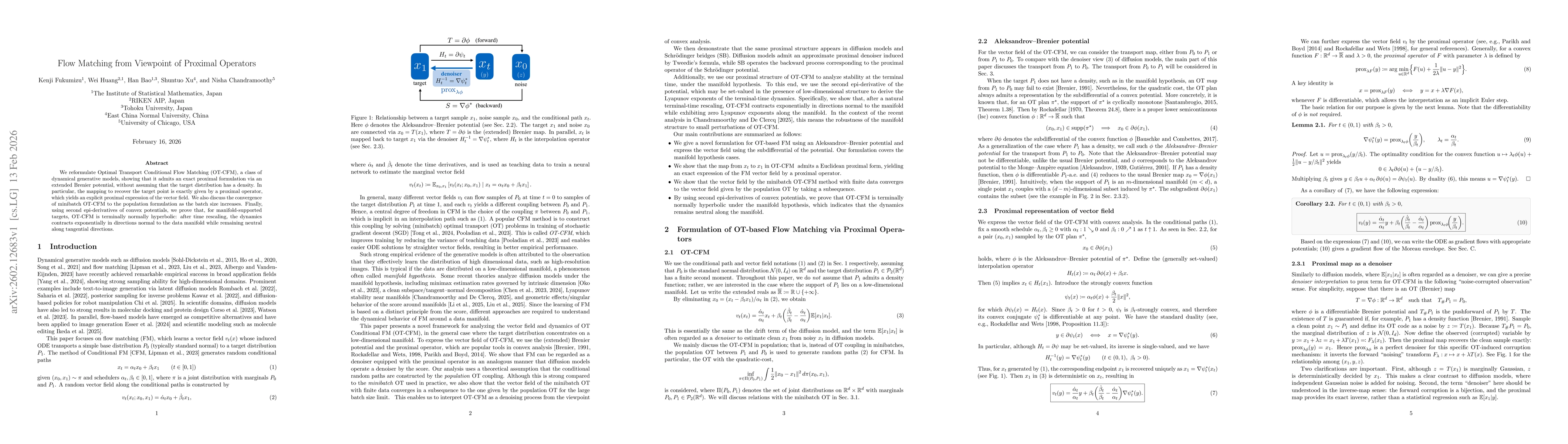 Thumbnail for Flow Matching from Viewpoint of Proximal Operators