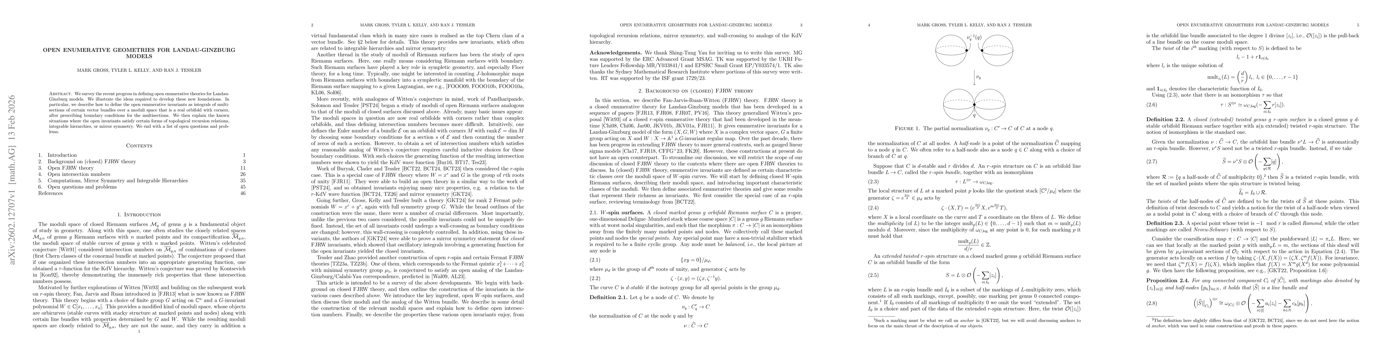 Thumbnail for Open enumerative geometries for Landau-Ginzburg models