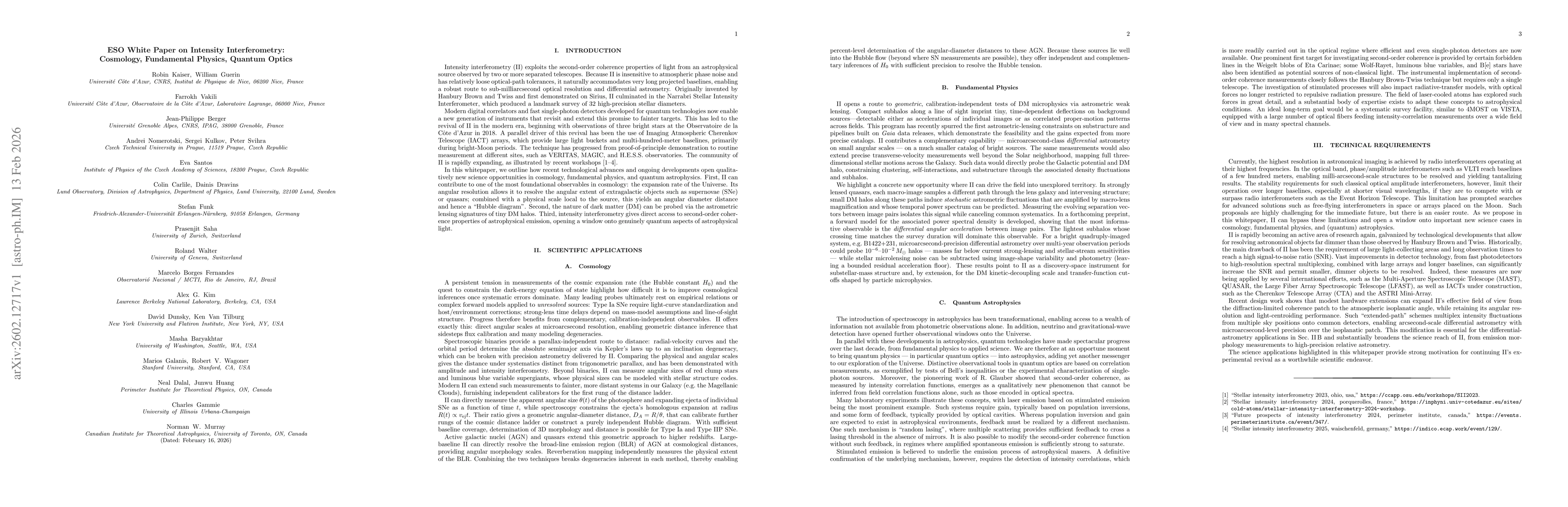 Thumbnail for ESO White Paper on Intensity Interferometry: Cosmology, Fundamental Physics, Quantum Optics