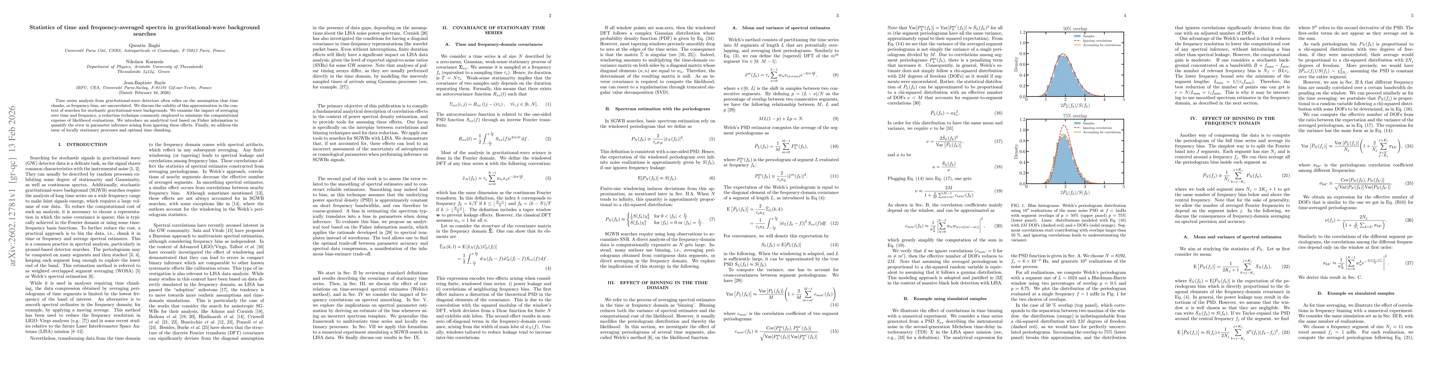 Thumbnail for Statistics of time and frequency-averaged spectra in gravitational-wave background searches