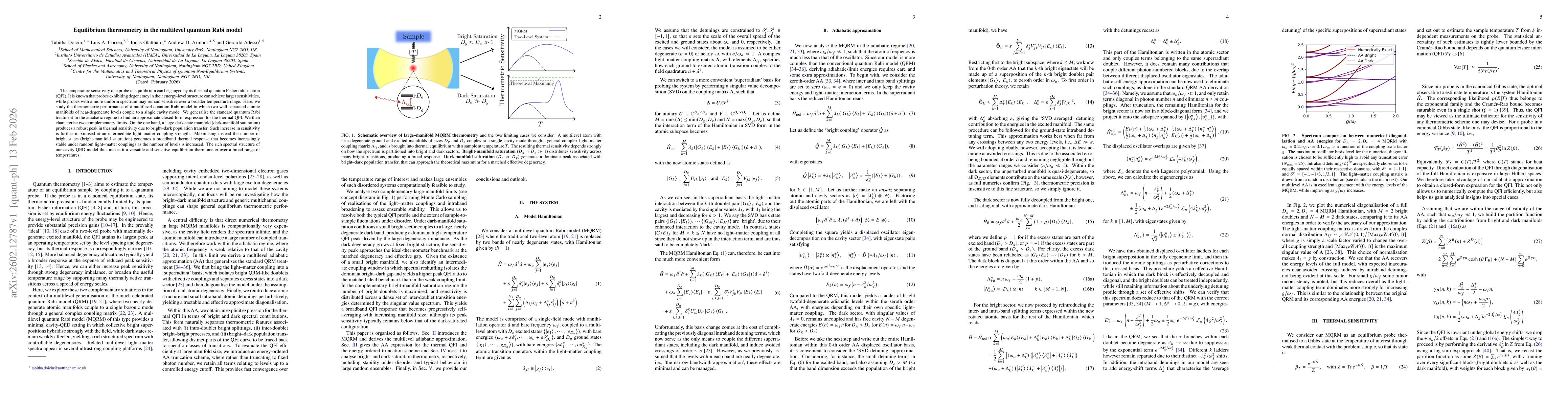 Thumbnail for Equilibrium thermometry in the multilevel quantum Rabi model