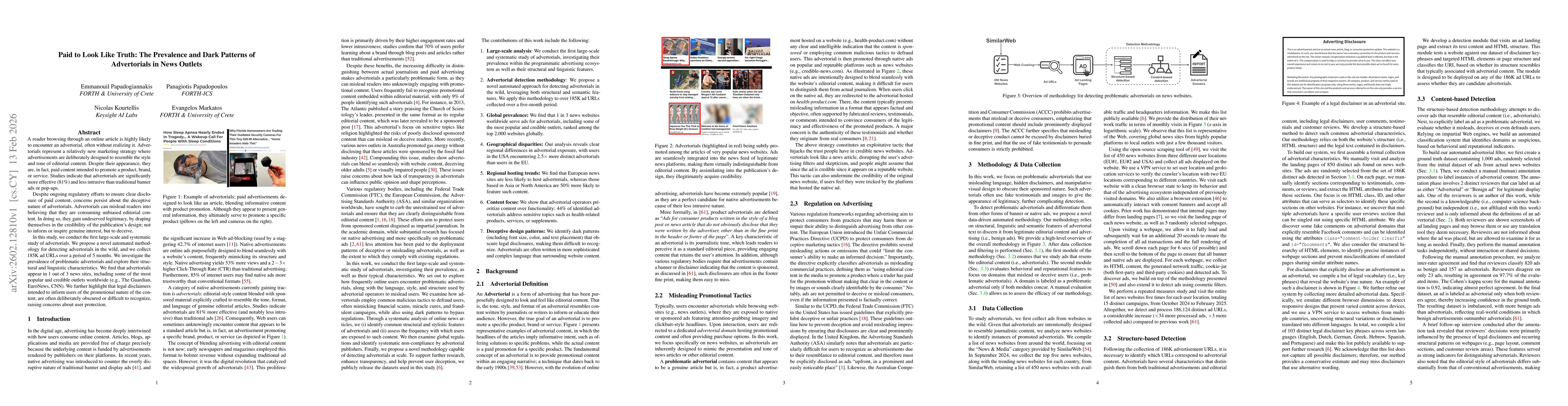 Thumbnail for Paid to Look Like Truth: The Prevalence and Dark Patterns of Advertorials in News Outlets