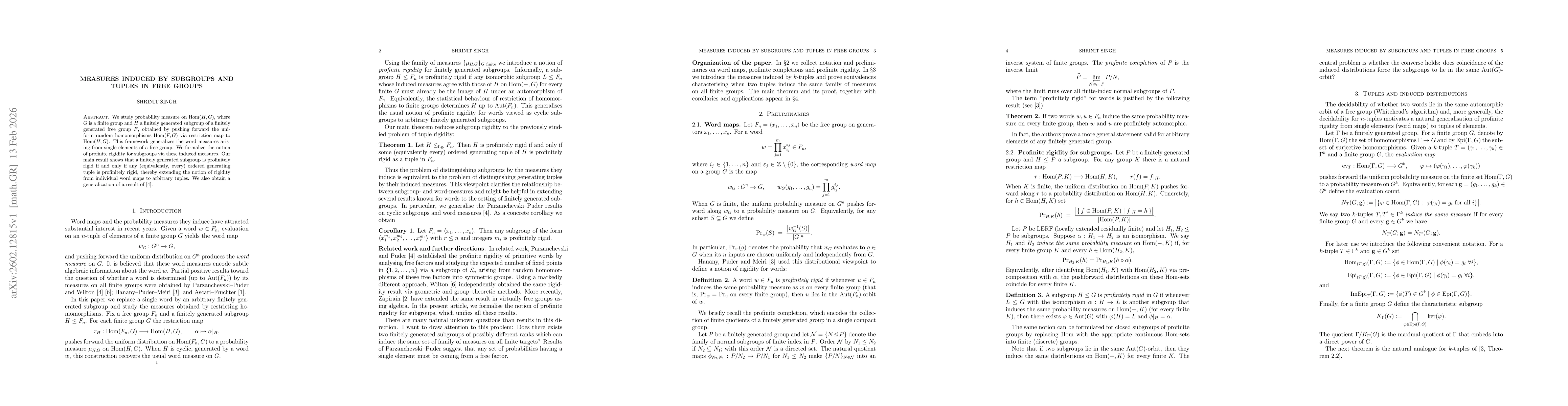 Thumbnail for Measures induced by sugroups and tuples in free groups