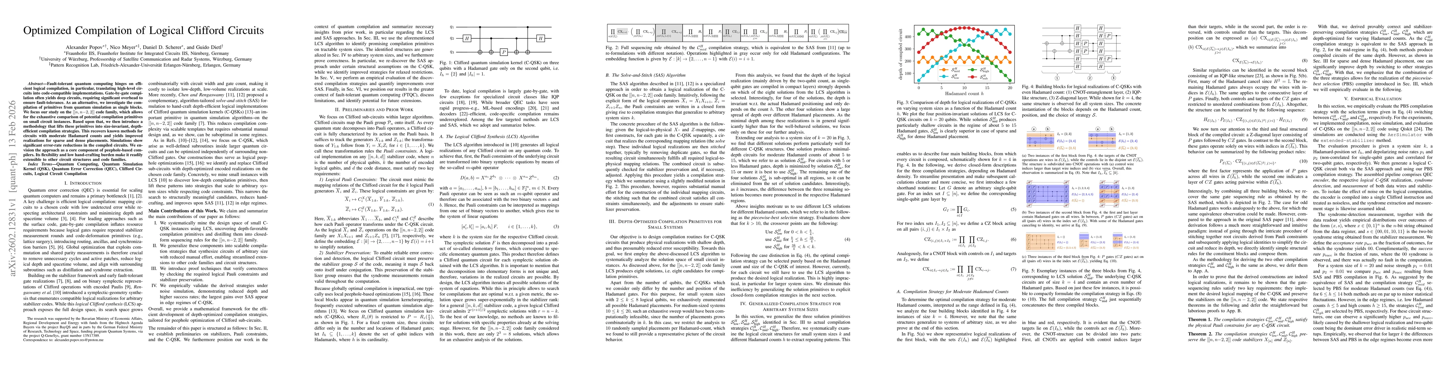 Thumbnail for Optimized Compilation of Logical Clifford Circuits