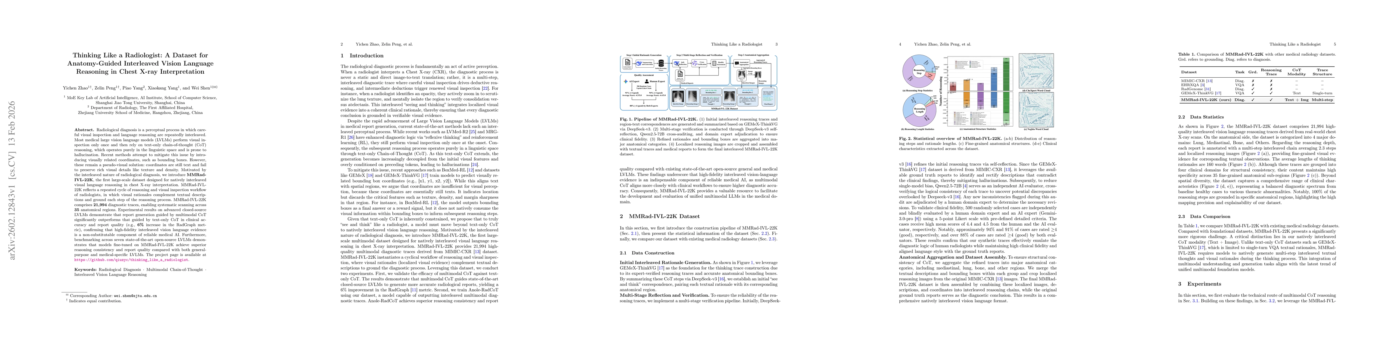 Thumbnail for Thinking Like a Radiologist: A Dataset for Anatomy-Guided Interleaved Vision Language Reasoning in Chest X-ray Interpretation