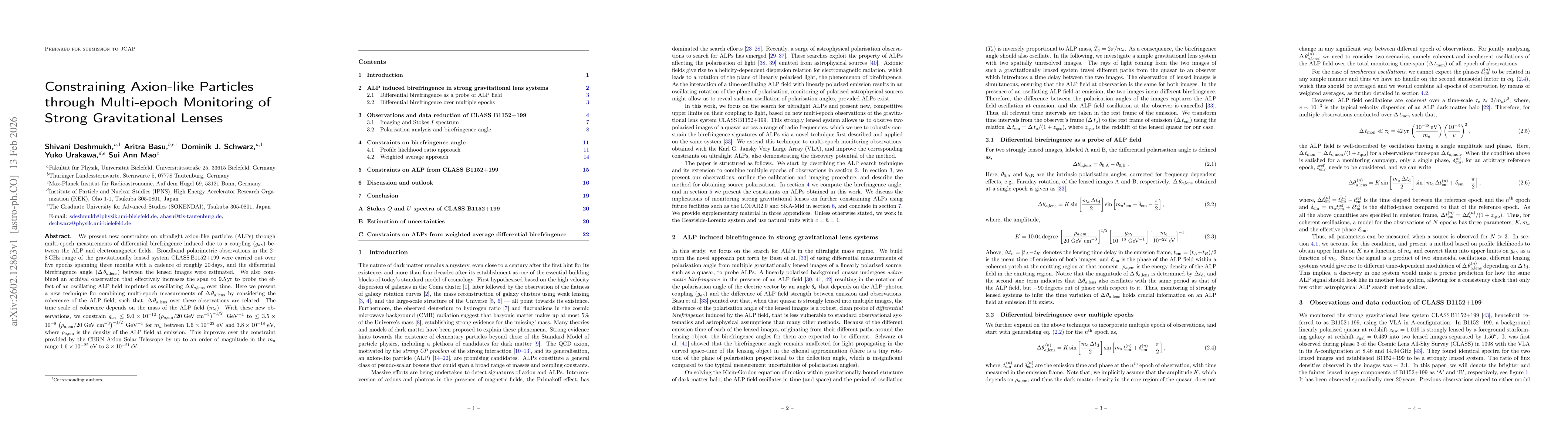 Thumbnail for Constraining Axion-like Particles through Multi-epoch Monitoring of Strong Gravitational Lenses