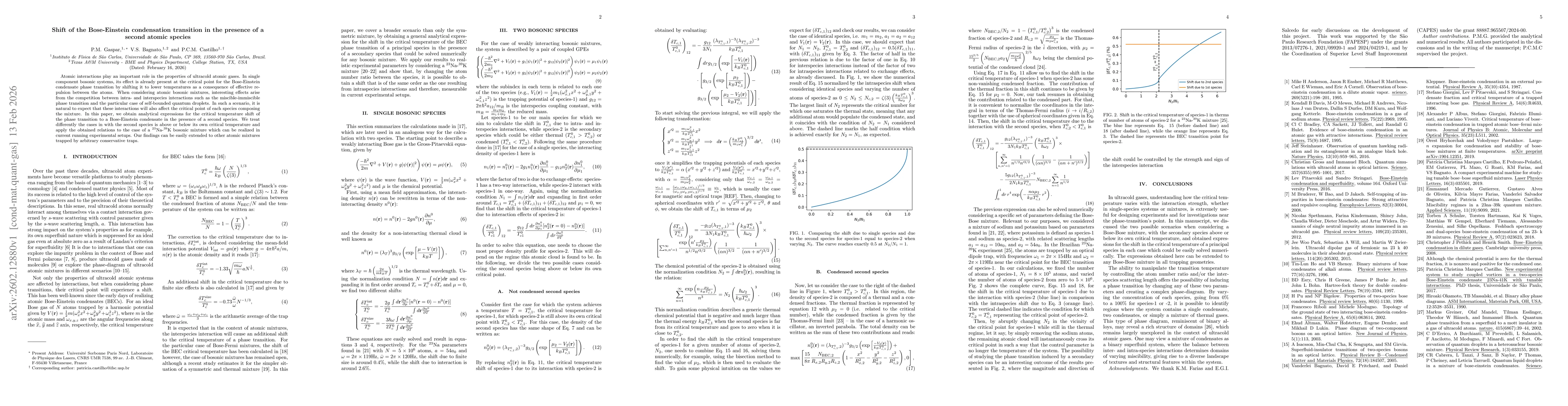 Thumbnail for Shift of the Bose-Einstein condensation transition in the presence of a second atomic species