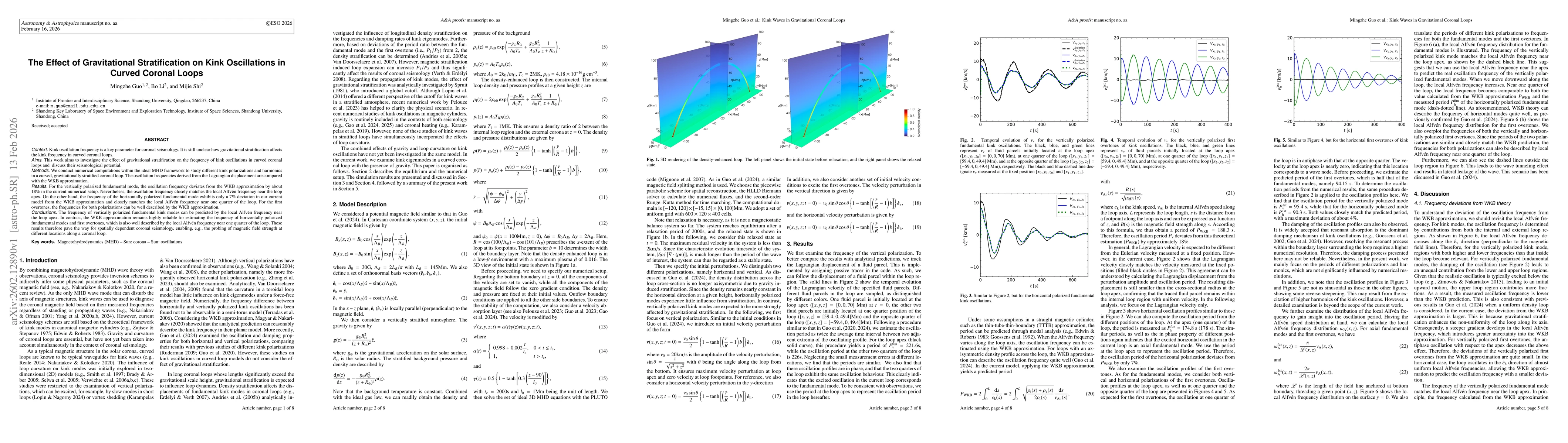 Thumbnail for The Effect of Gravitational Stratification on Kink Oscillations in Curved Coronal Loops