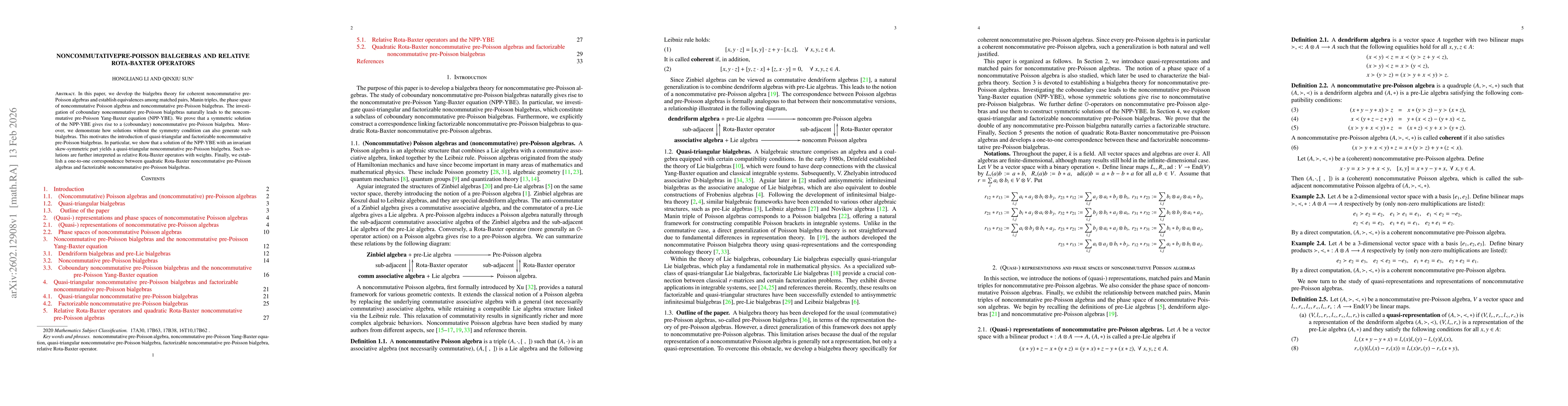 Thumbnail for Noncommutative pre-Poisson bialgebras and relative Rota-Baxter operators